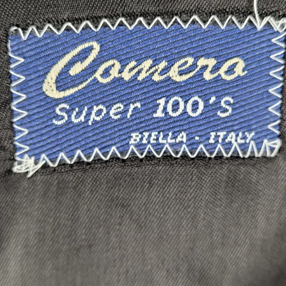 Vito Rufolo Black 100% Wool Comero Super 100's Tuxedo Suit Jacket Italy 44R